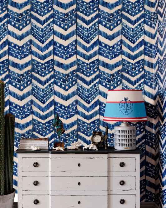 Mind The Gap - TURKISH IKAT Indigo Wallpaper - WP30059