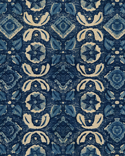 Mind The Gap - VARANASI Indigo Wallpaper - WP30099