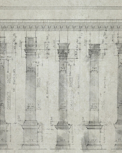 Mind The Gap - COLONNADE Sand Premium Wallpaper - WP20022
