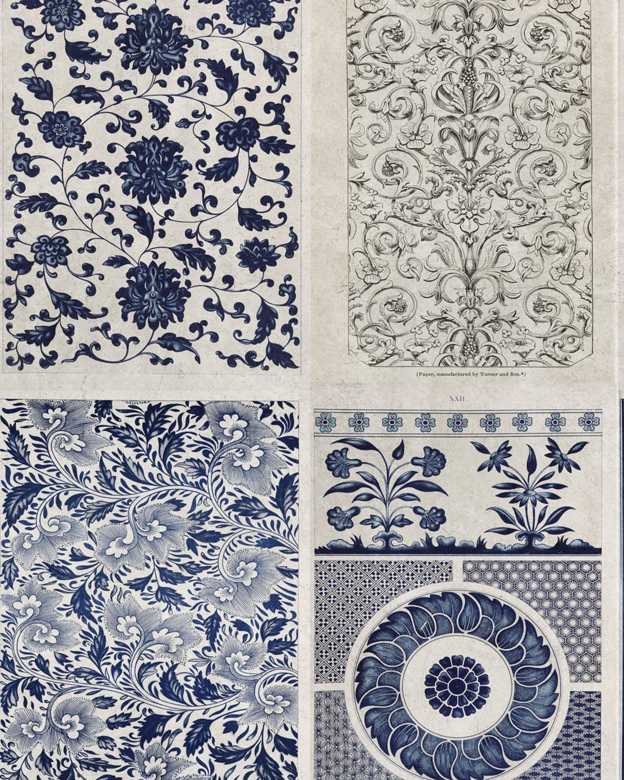 mind the gap - chinese pattern blue premium wallpaper - wp20051