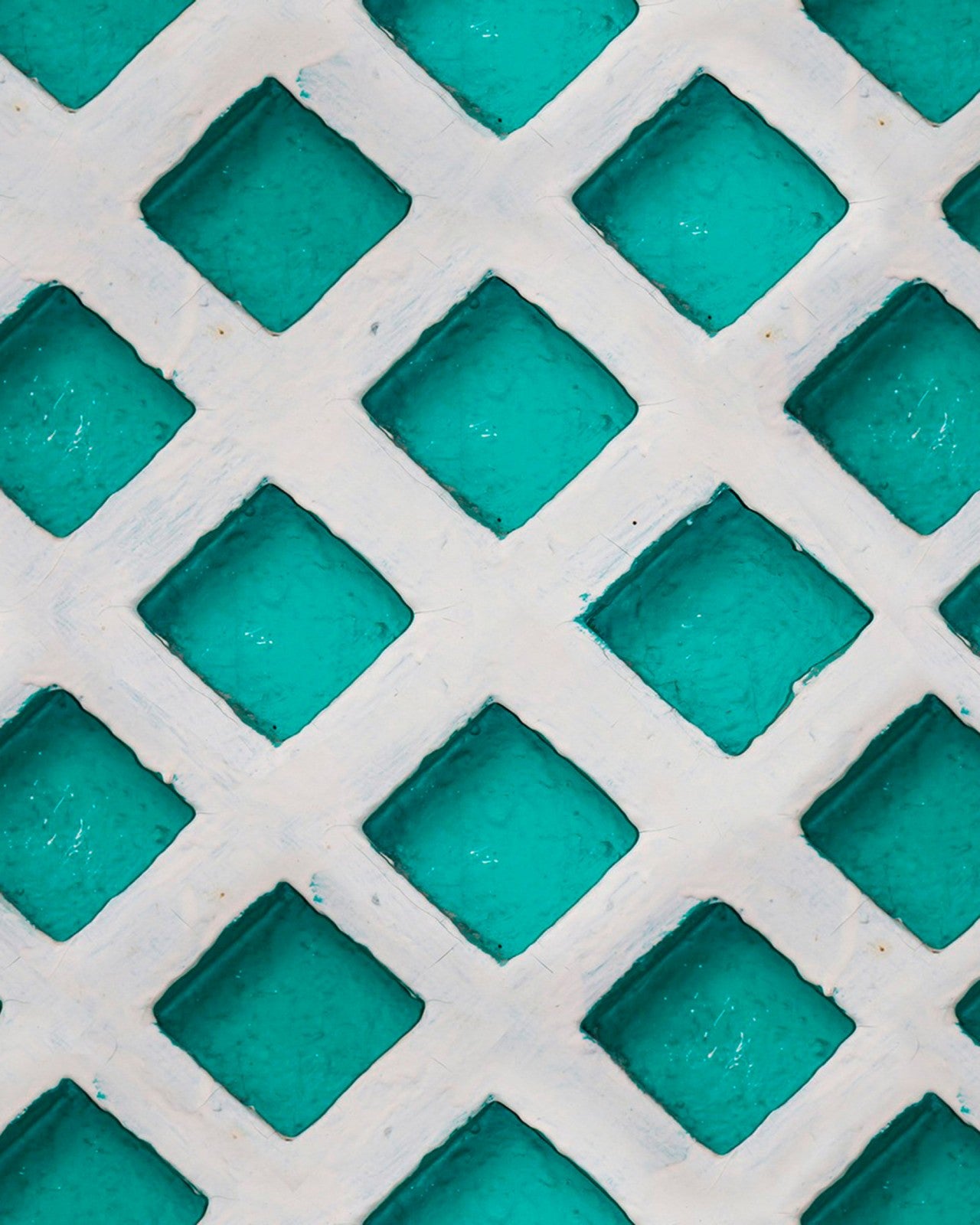 mind the gap - concrete patch turquoise premium wallpaper - wp20056