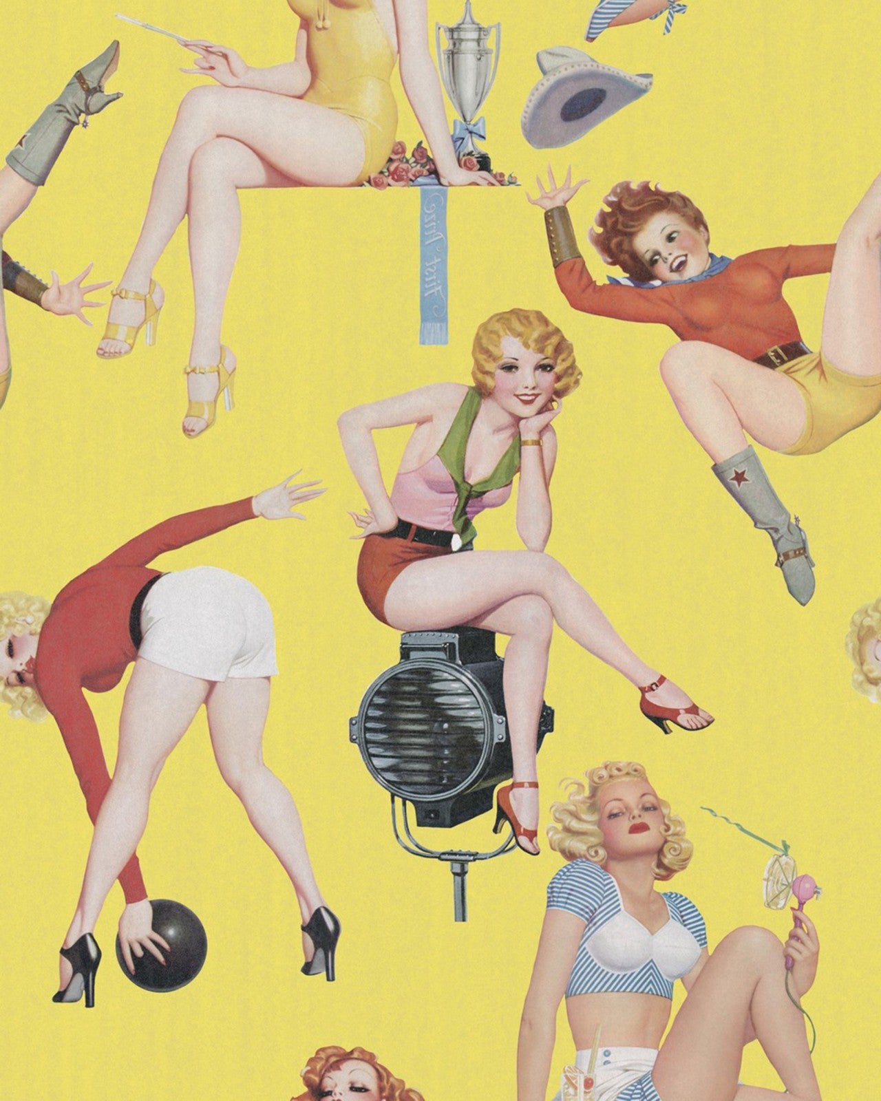 mind the gap - pin-up girls premium wallpaper - wp20068