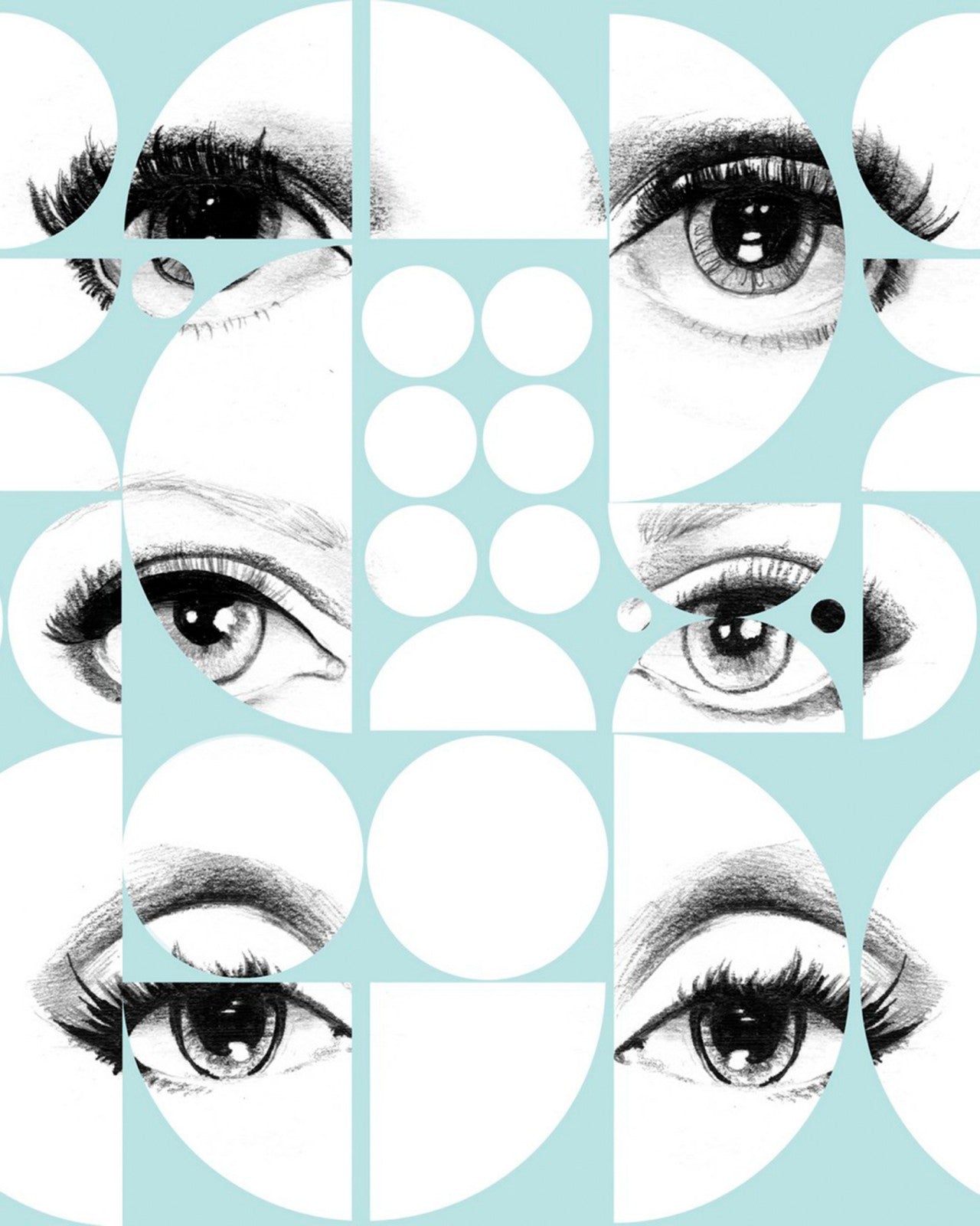 mind the gap - eyes and circles tapet premium - wp20086