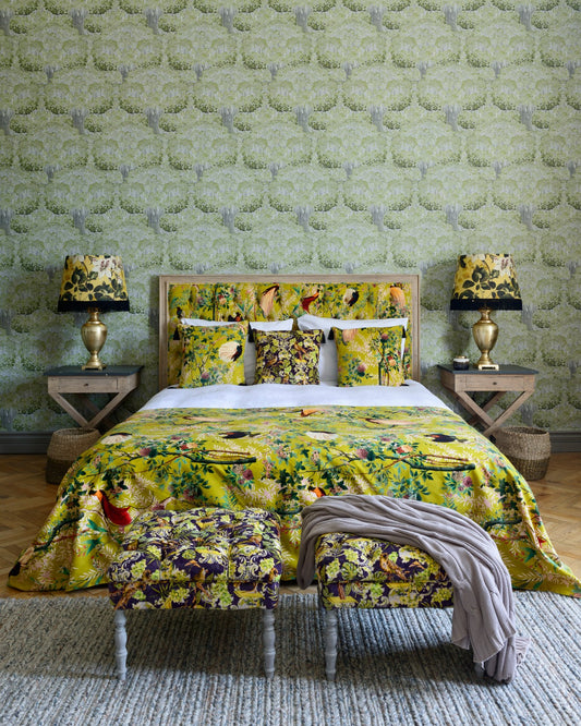 Mind The Gap - SAVAGE LEAVES Green Wallpaper - WP20445