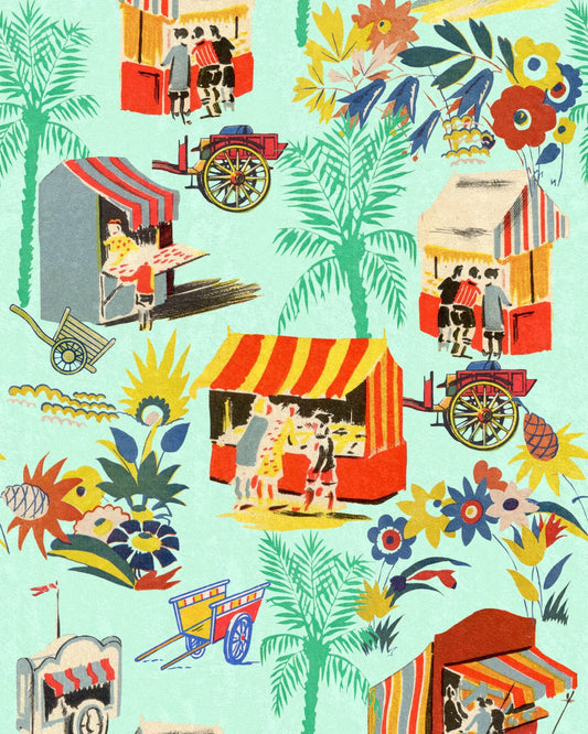 Mind The Gap - CARRETTO DEL CIBO Azzurro Wallpaper - WP20834
