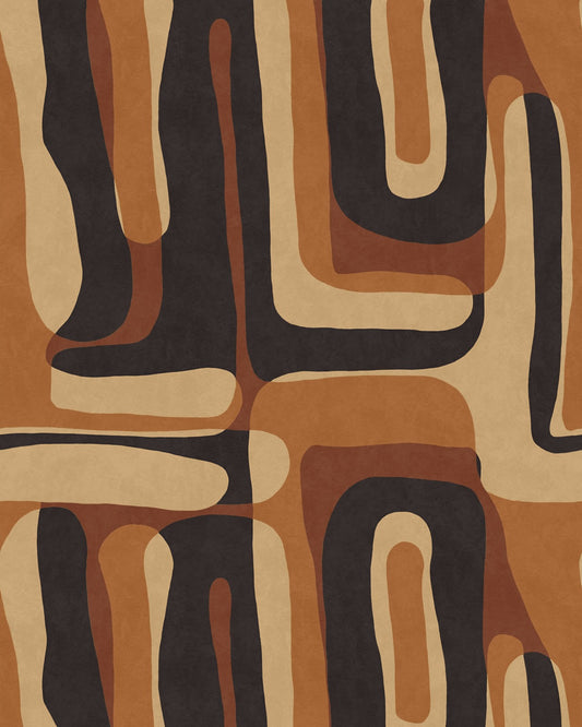 Mind The Gap - NOSTALGIA Marrone Wallpaper - WP30199